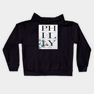 philly with butterfly Kids Hoodie